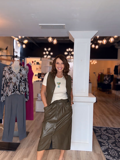 Vegan Leather Pencil Skirt