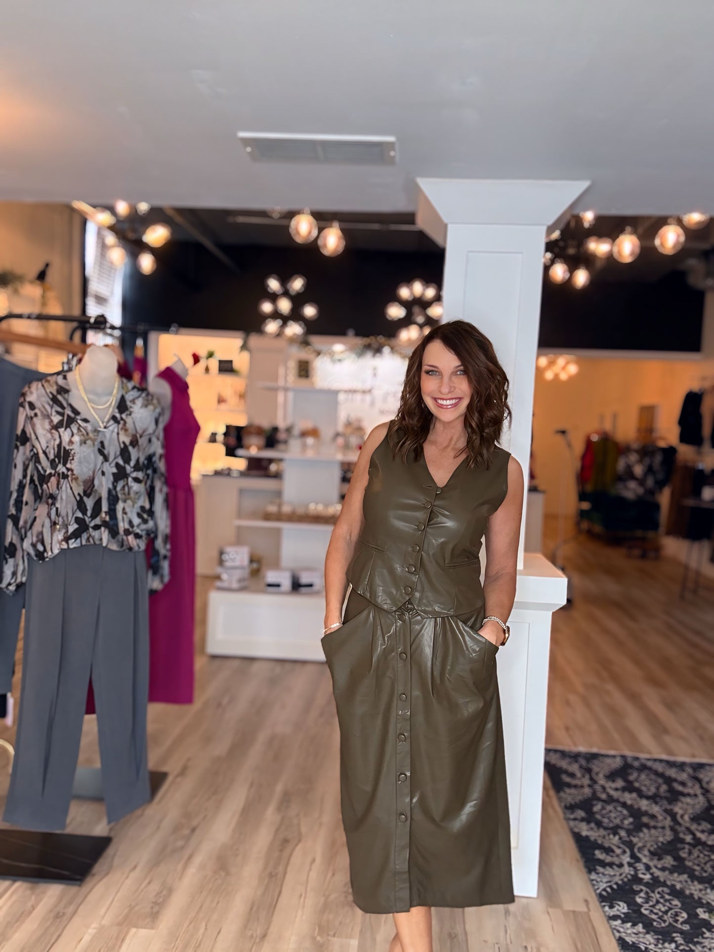 Vegan Leather Pencil Skirt