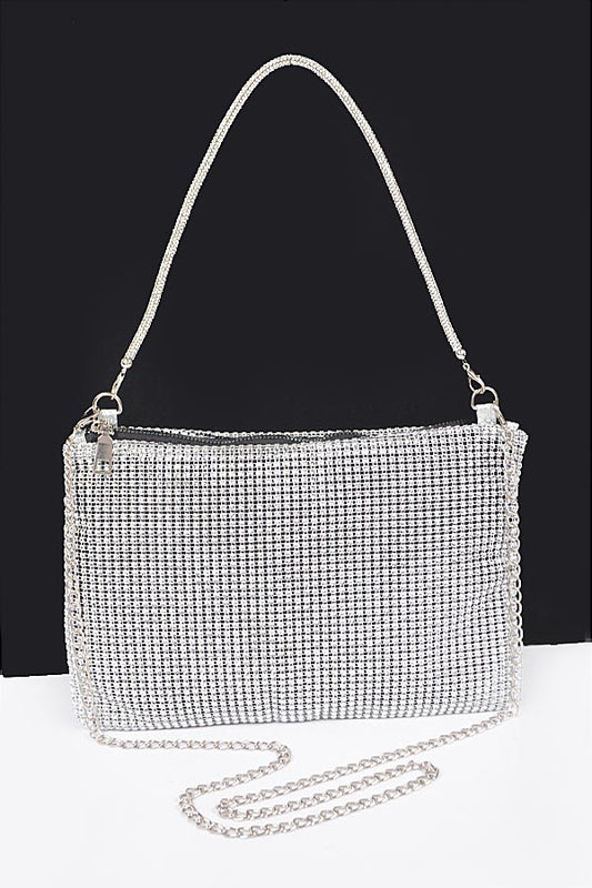 It's A New Year Rhinestone Bag, Silver