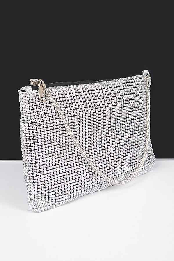 It's A New Year Rhinestone Bag, Silver - GirlFriends Boutique