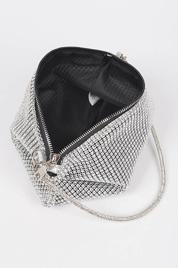 It's A New Year Rhinestone Bag, Silver - GirlFriends Boutique