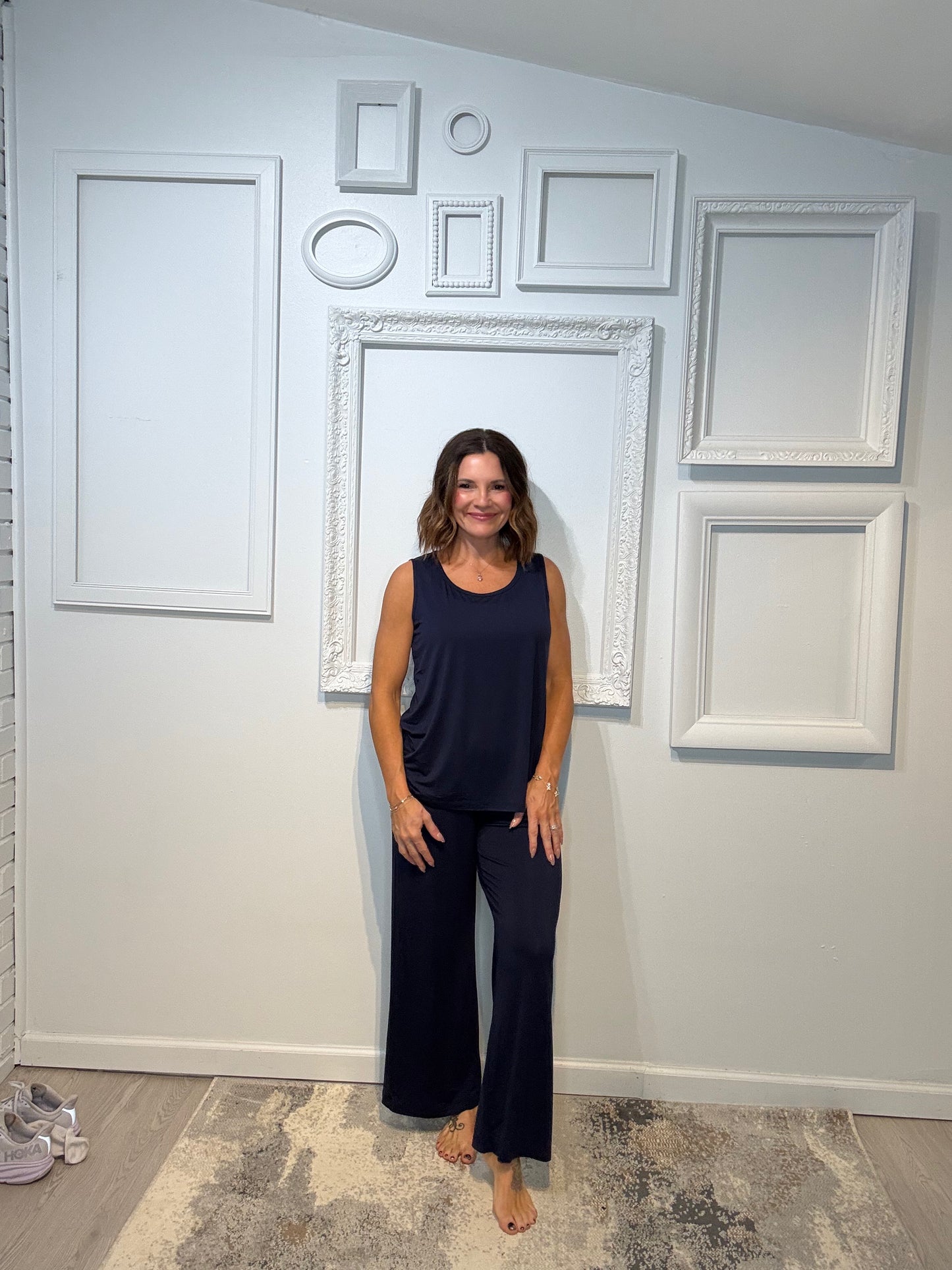 Viscose Modal Cropped Wide Leg Pants