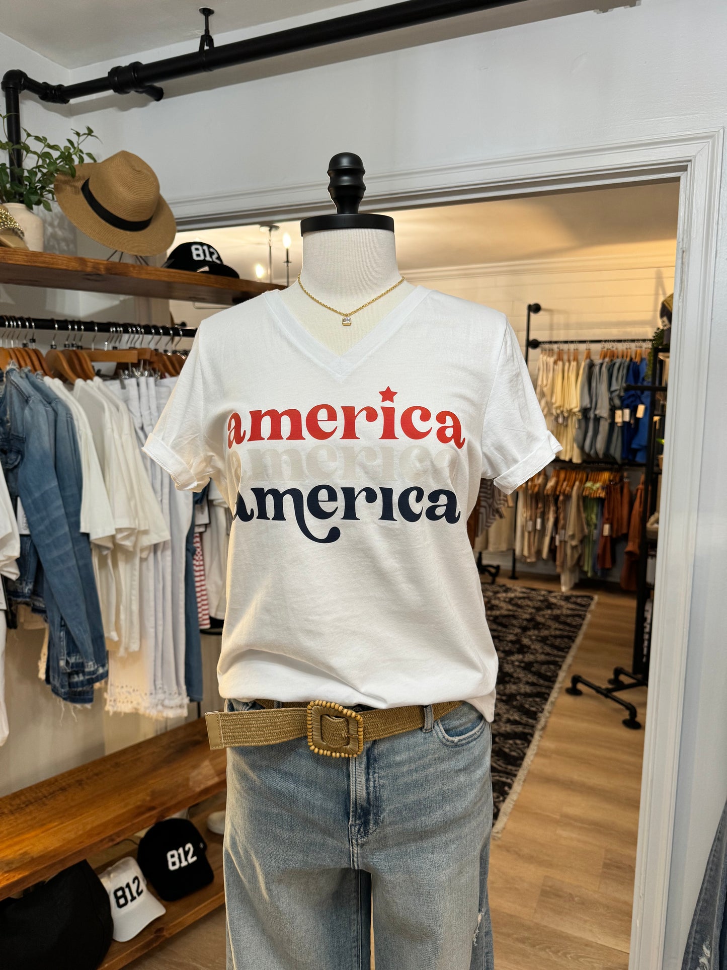 America America America Tee - GirlFriends Boutique