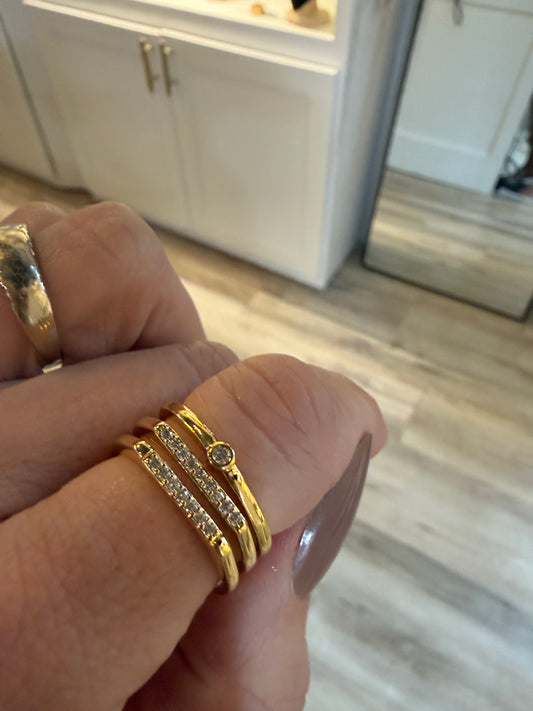 Triple Layer Cz Ring