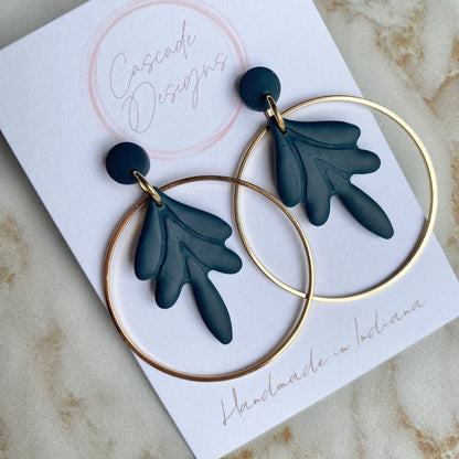 The Rhea | Hoop Clay Earrings - GirlFriends Boutique