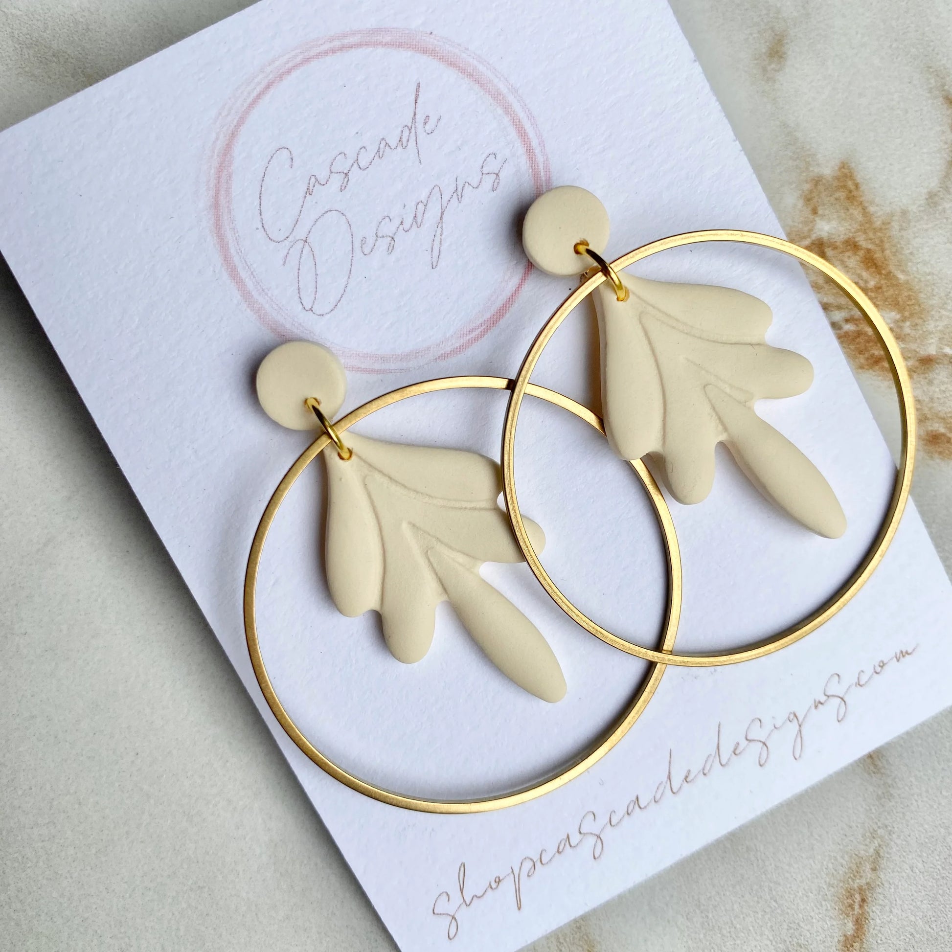 The Rhea | Hoop Clay Earrings - GirlFriends Boutique