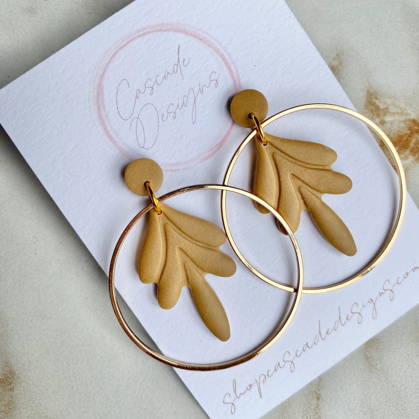 The Rhea | Hoop Clay Earrings - GirlFriends Boutique