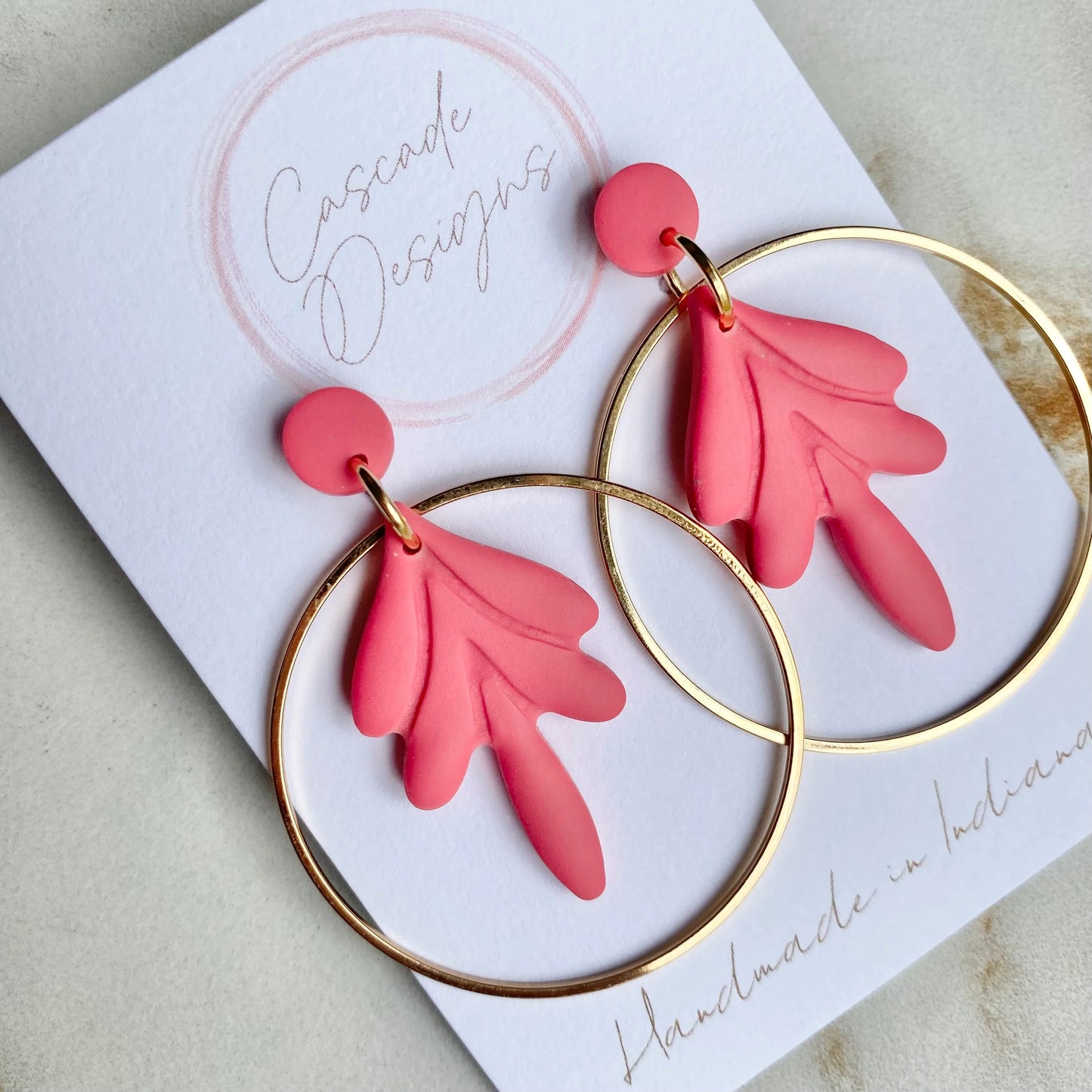 The Rhea | Hoop Clay Earrings - GirlFriends Boutique