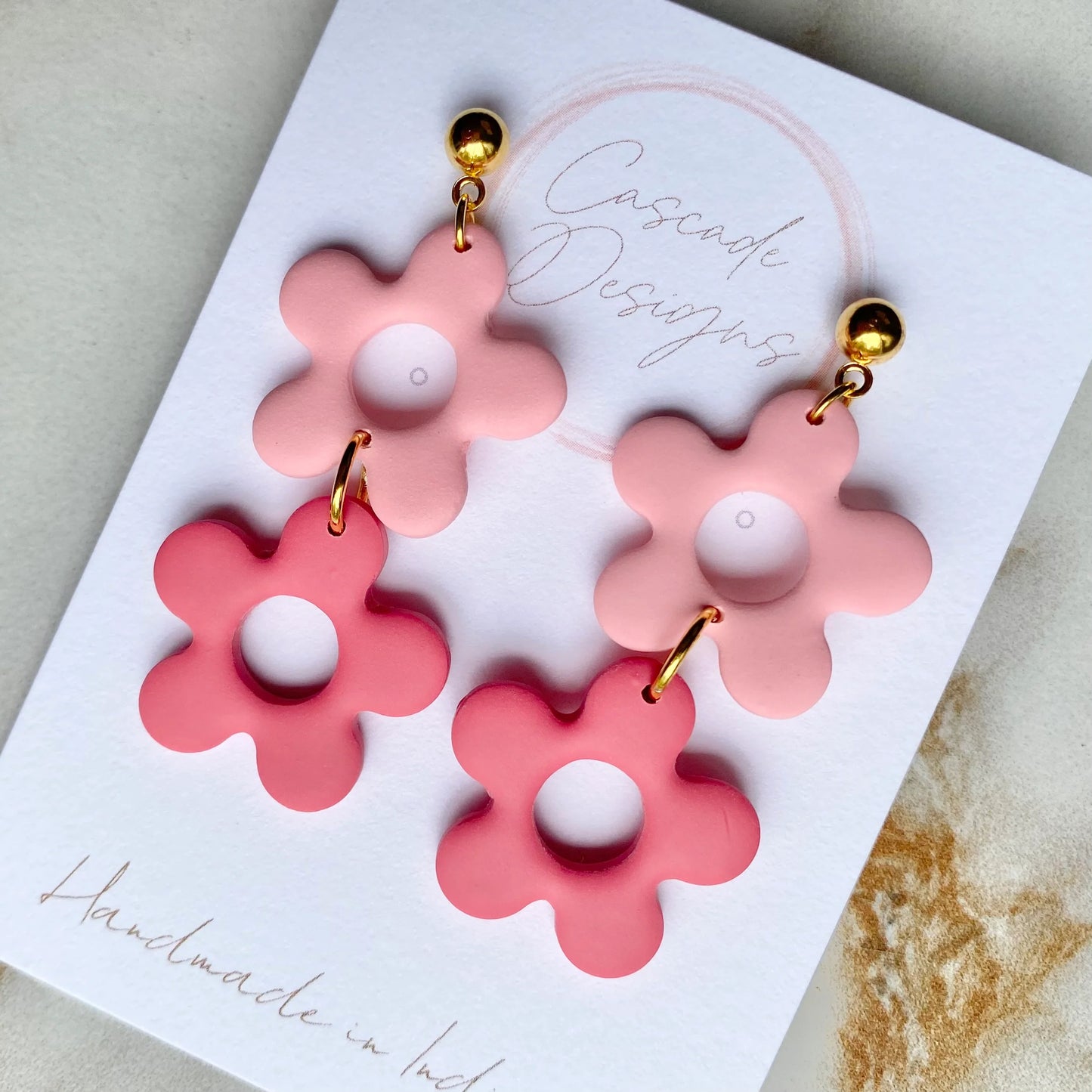 The Izzy Double | Flower Clay Earrings - GirlFriends Boutique