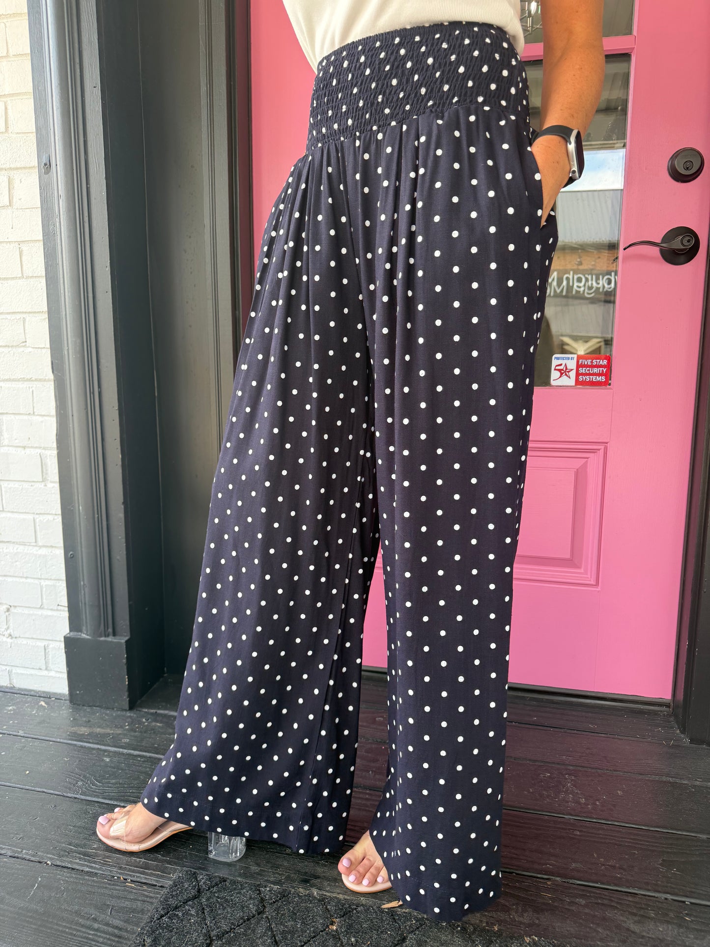 Polka Dot Wide-leg Pants