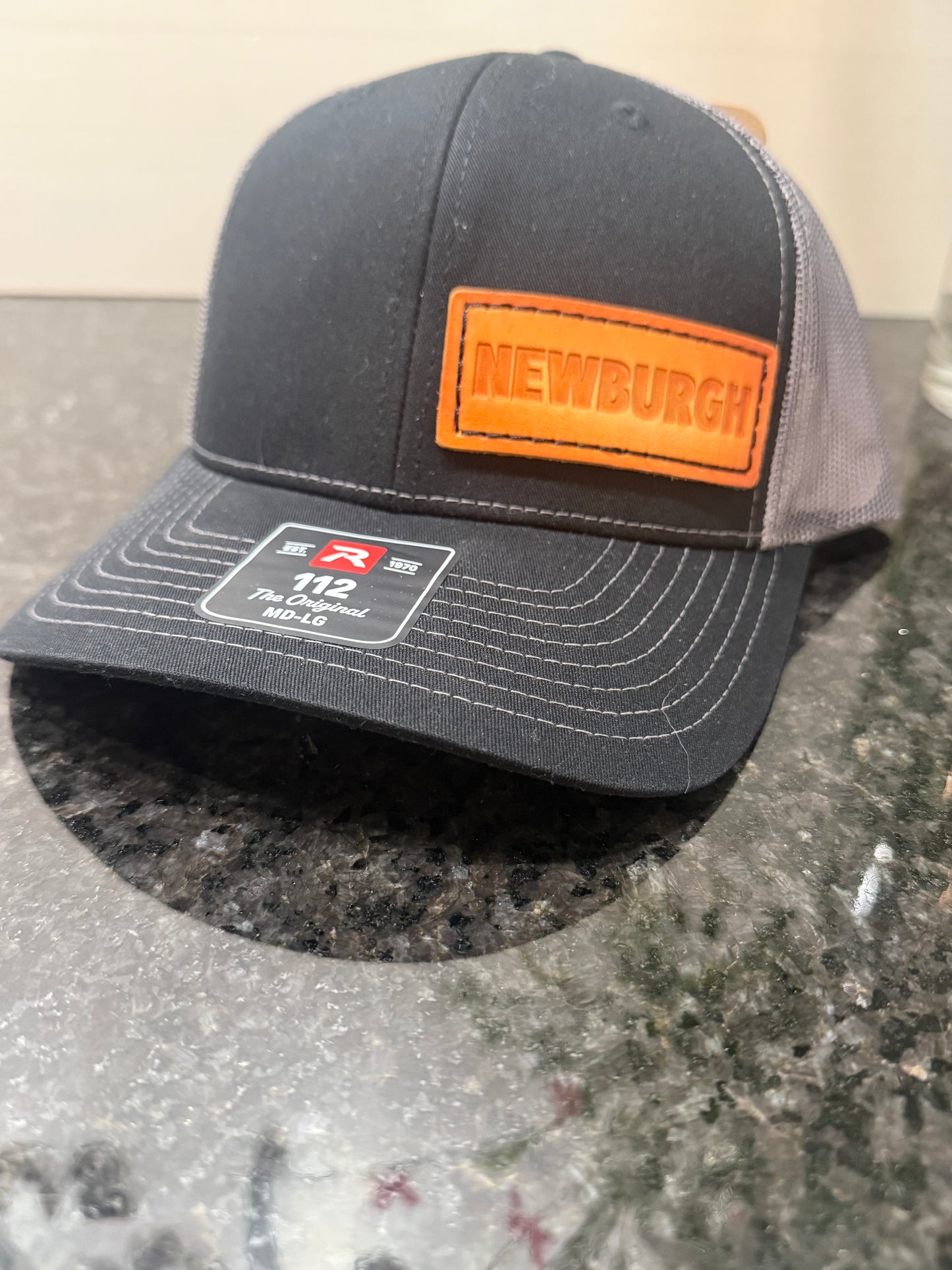 Embossed Leather Trucker Hat