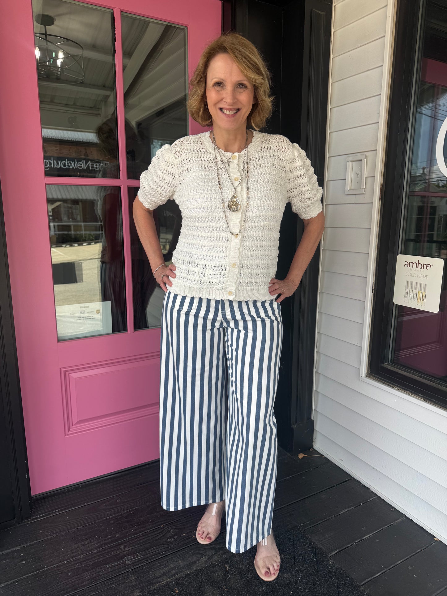 Striped Wide Denim