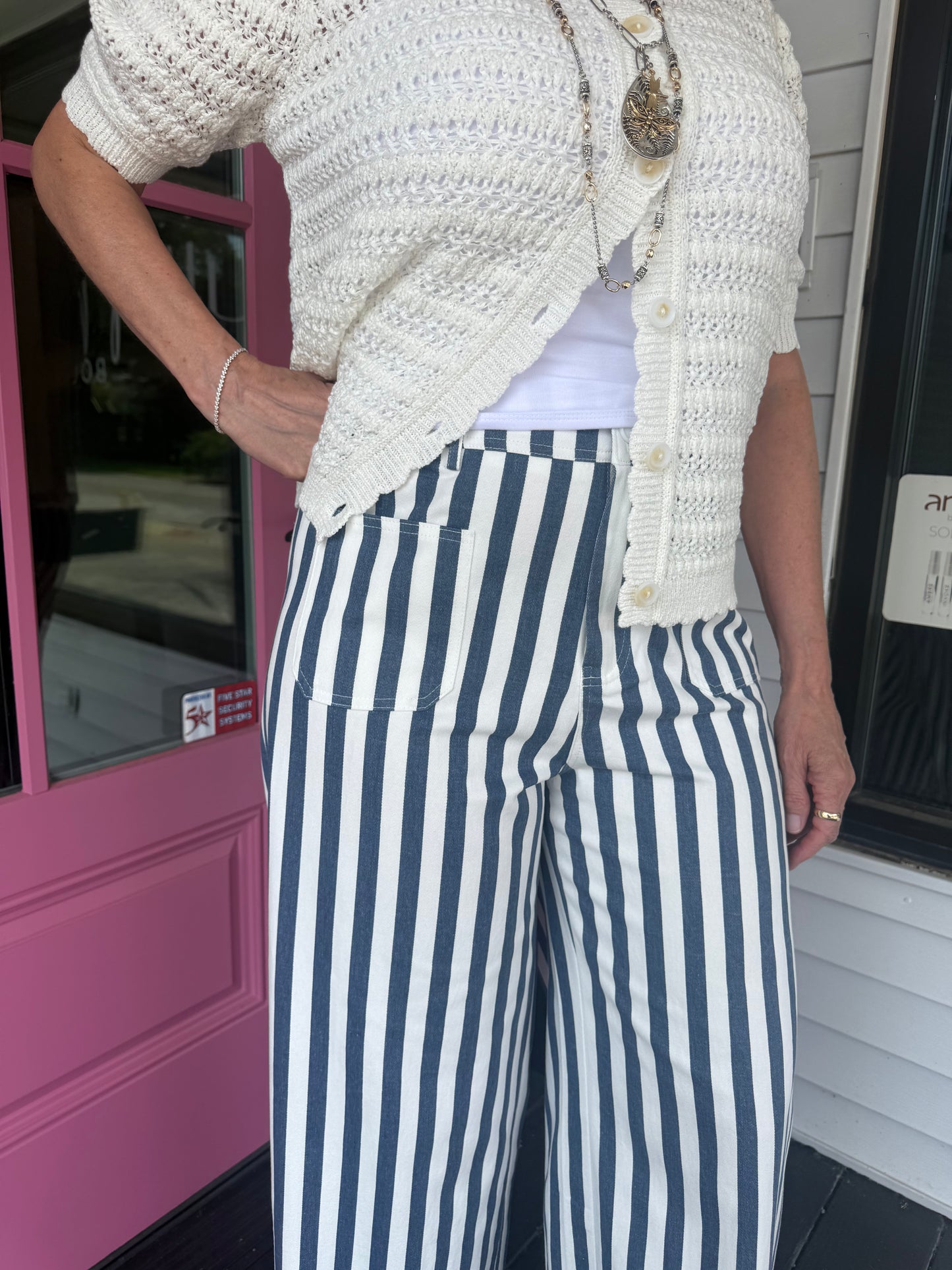 Striped Wide Denim
