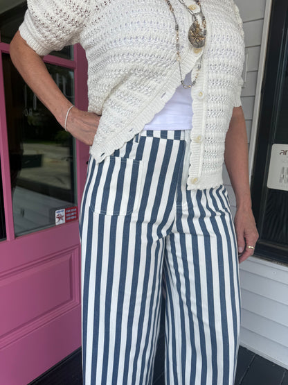 Striped Wide Denim