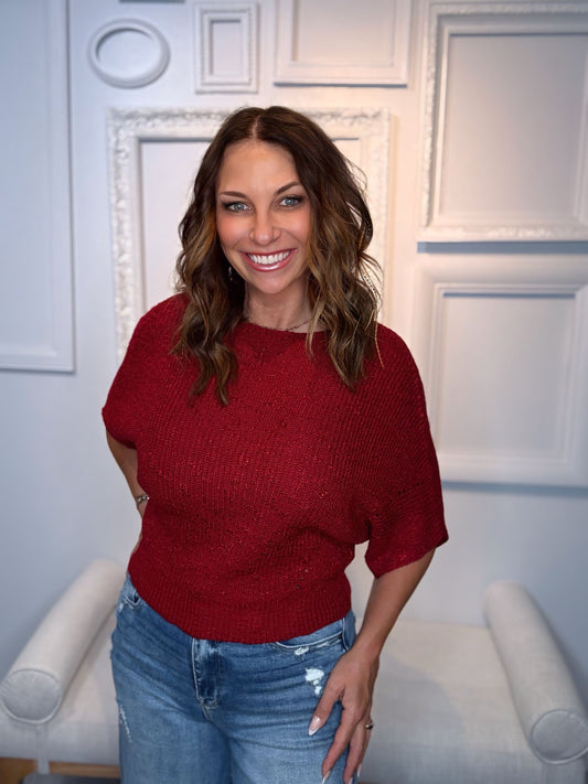 Dixie Dolman Sleeve Knit Sweater