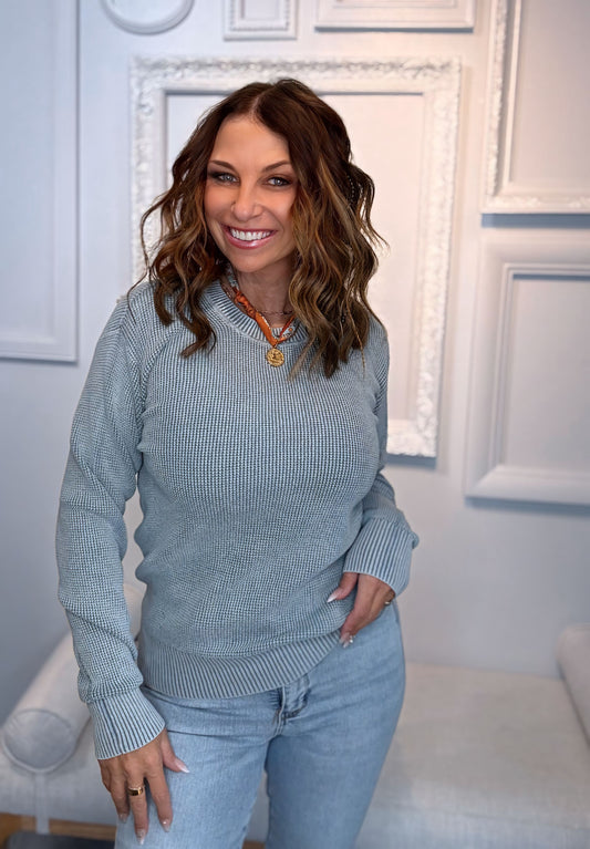 Jenna Chunky Waffle Knit Sweater