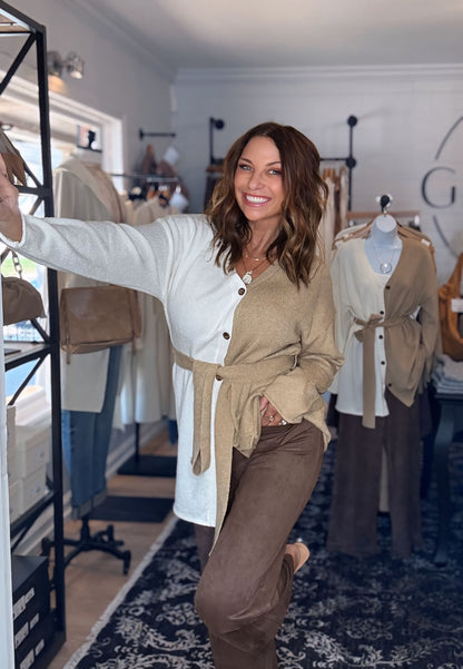 Nancy Belted Cardigan