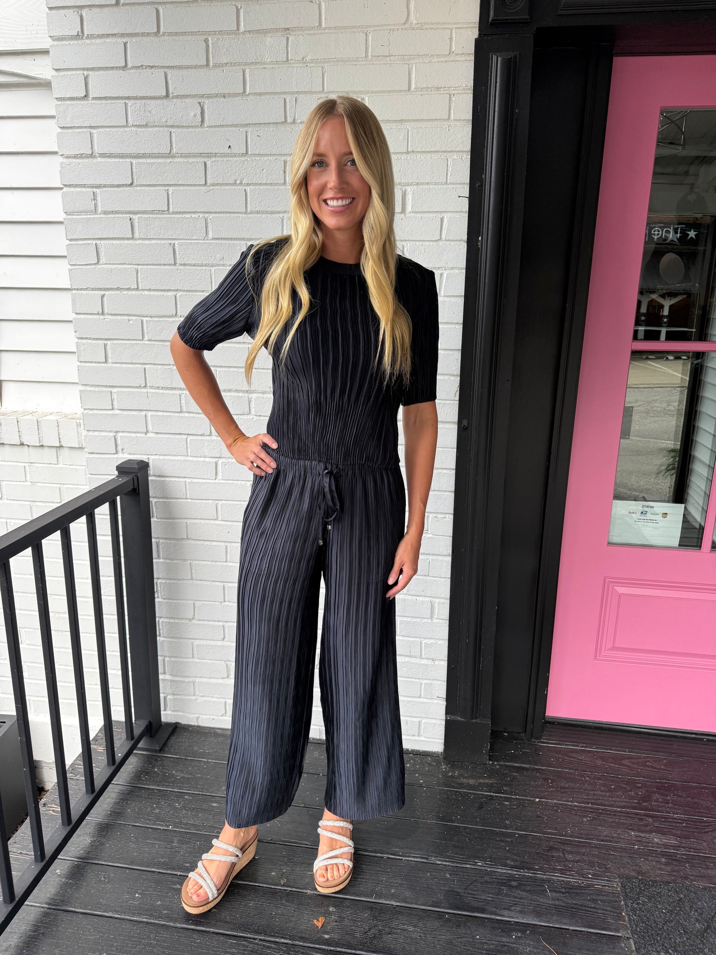 Crinkle Drawstring Pants