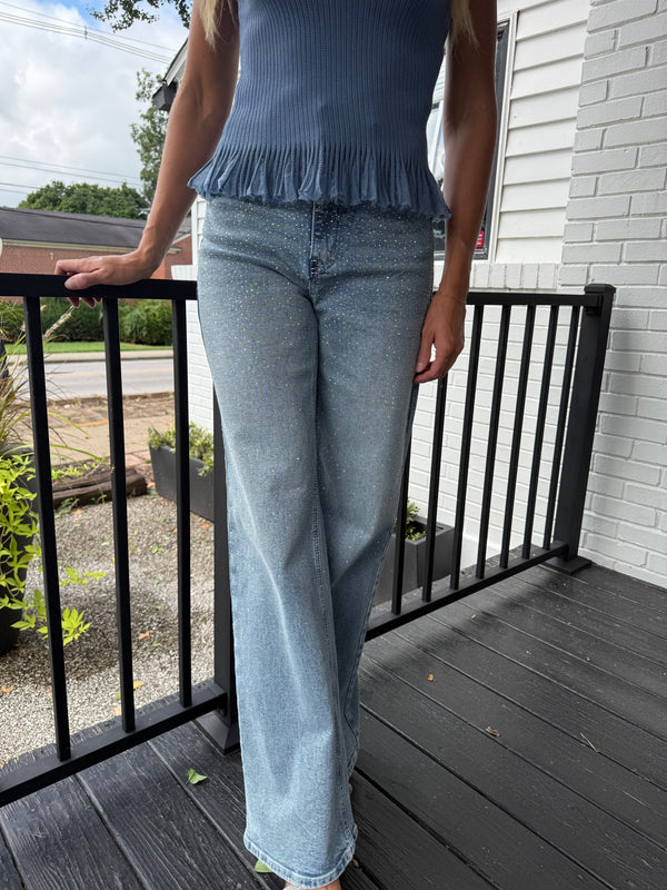 Vintage Rhinestone Denim