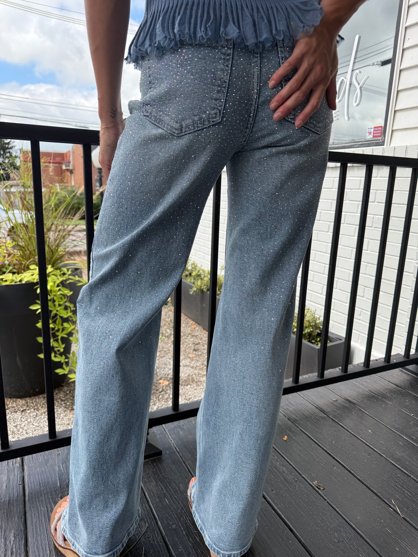 Vintage Rhinestone Denim