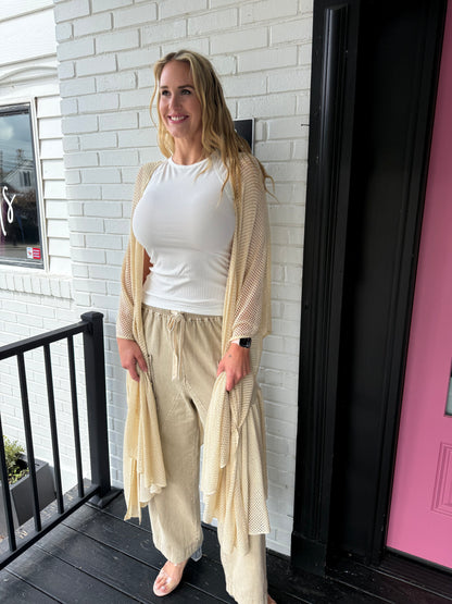 Open Front Crochet Cardigan
