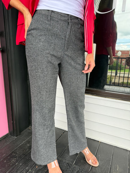 Herringbone Straight Fit Pants