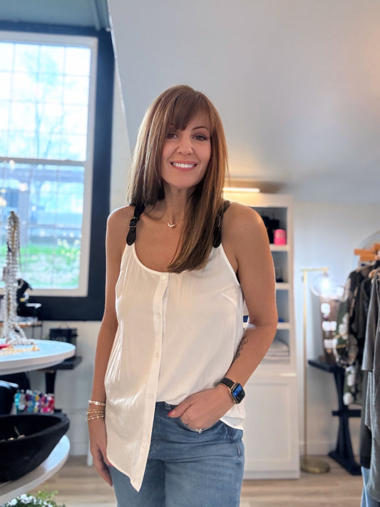 Buckle Strap Sleeveless Top