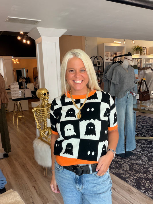Ghost Color Block Sweater