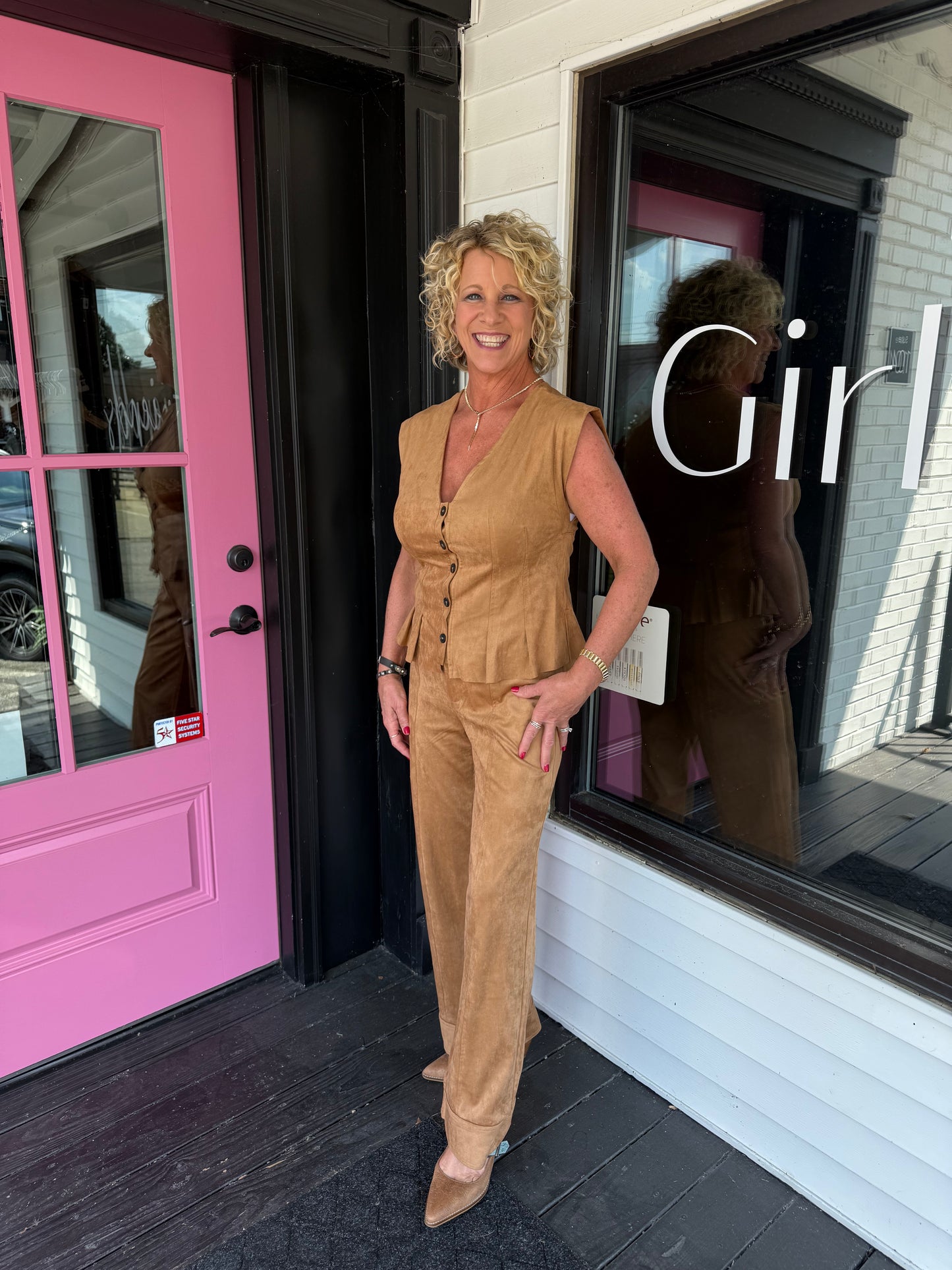 Faux Suede Pleated Peplum Top