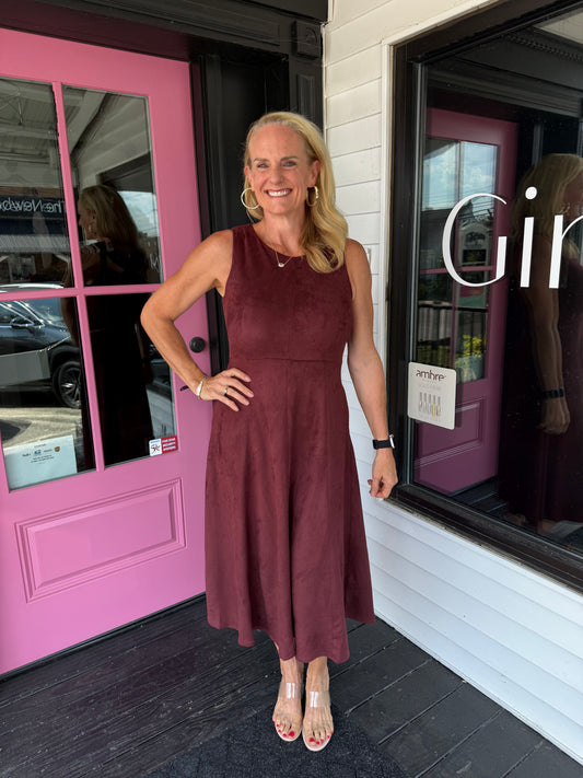 Faux Suede Midi