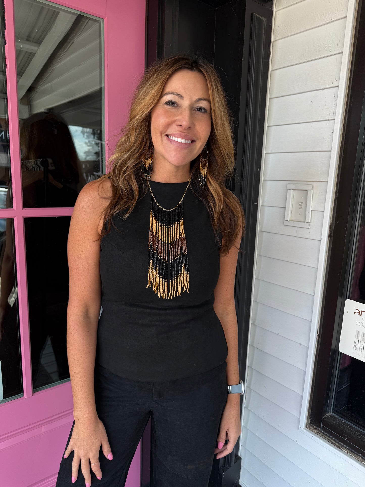 Faux Suede Top