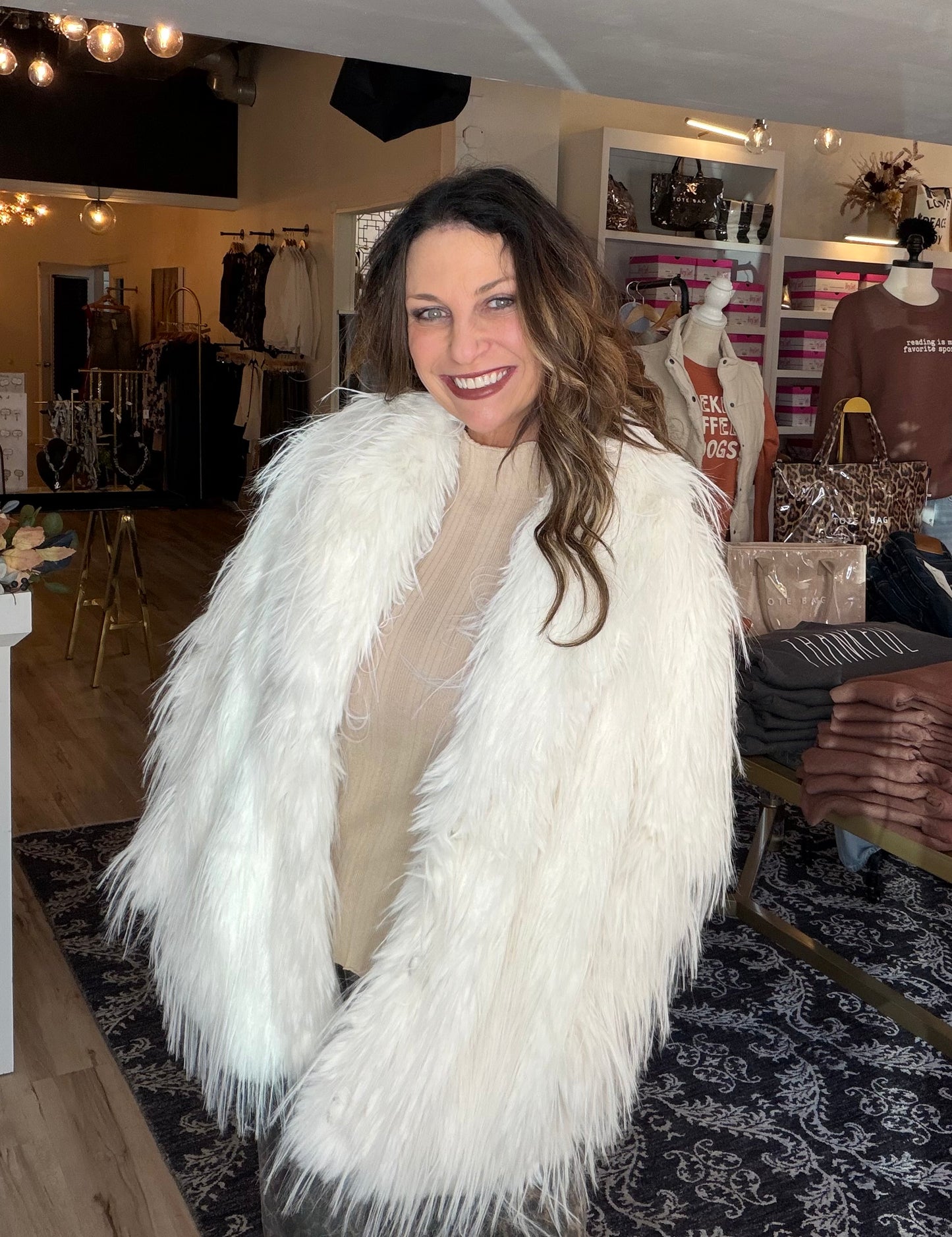 Feather Fur Coat