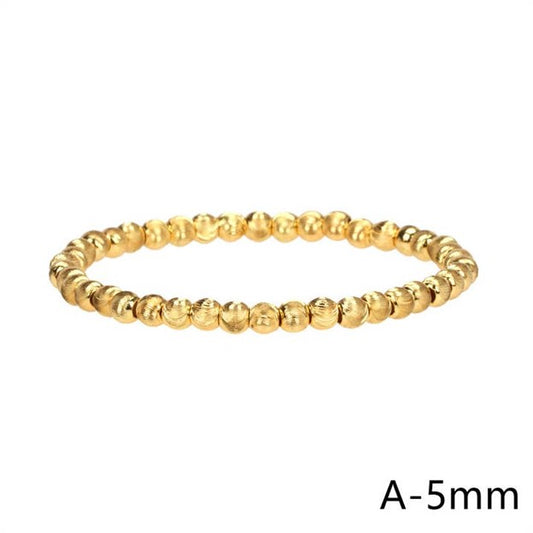 Textured Gold Filled Beaded Bracelet, 5mm