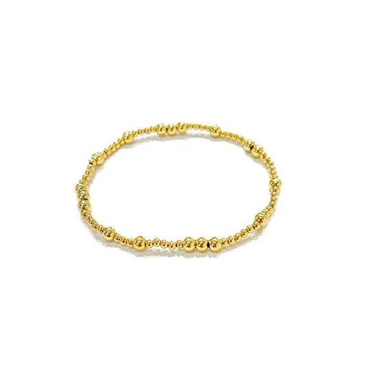 2mm & 4mm Gold Filled Mixed Beads Bracelet