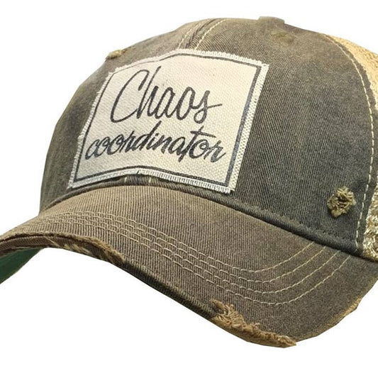 Chaos Coordinator Distressed Trucker Cap