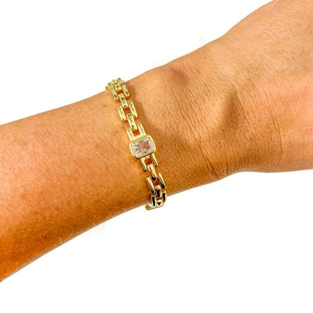 Baguette Watch Link Bracelet