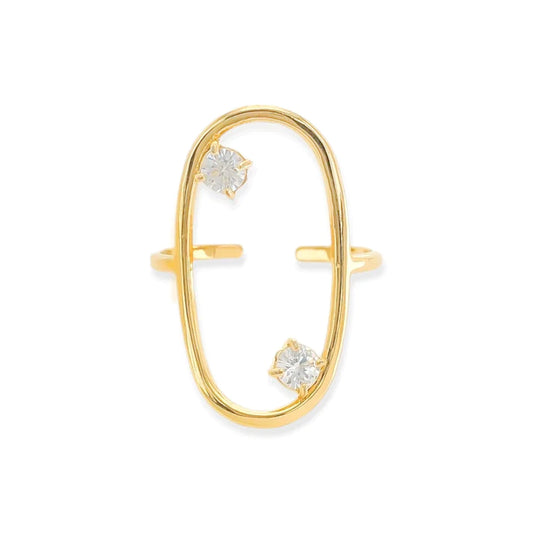 Oval-shaped Cutout Ring