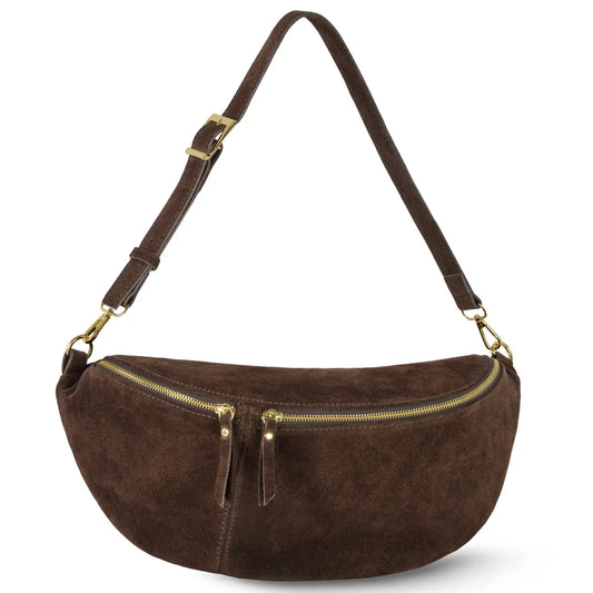 Suede Leather Crossbody Bag