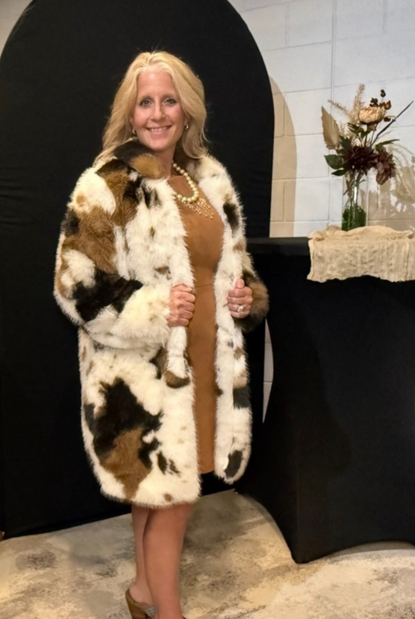 Cow Print Coat