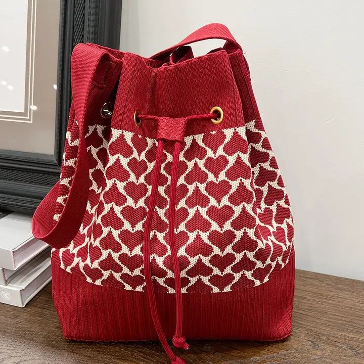 Drawstring Heart Purse