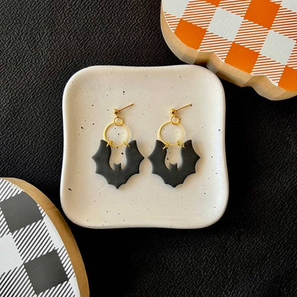 Bat Clay Earrings