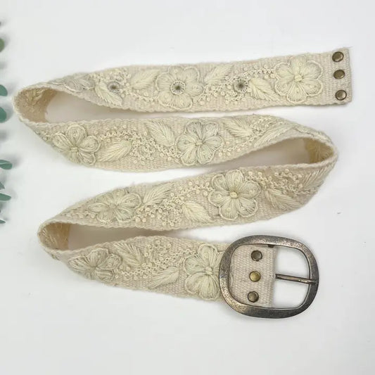 Blanca Flora Wide Embroidered Belt