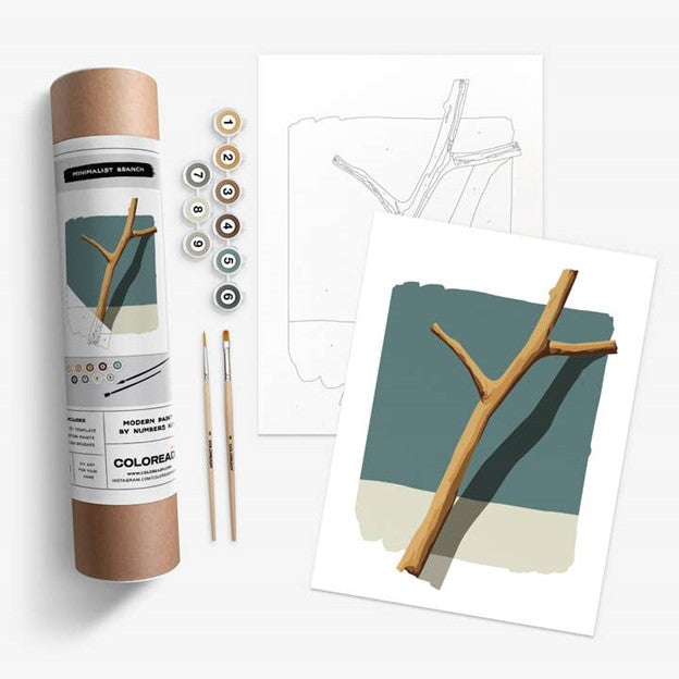 Minimalist Branch Study | Modern Paint By Numbers Kit