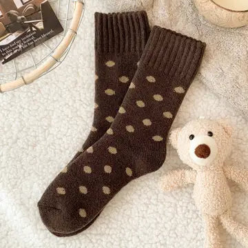 Polka Dot Knit Socks