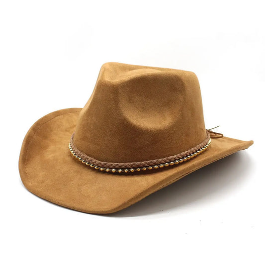 Western Jazz Cowboy Hat Faux Suede