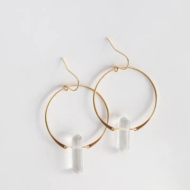 Hoops - Clear Quartz