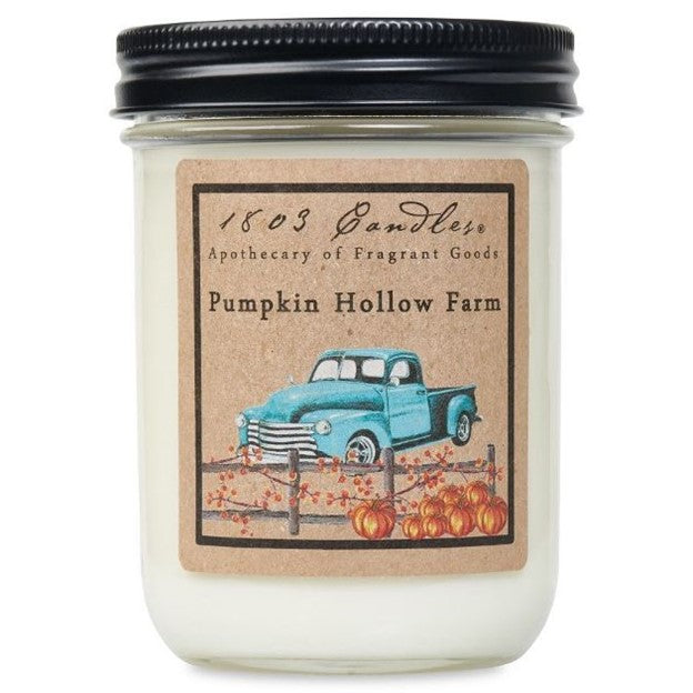 Pumpkin Hollow Farm-14oz 1803 Jar Candle - GirlFriends Boutique