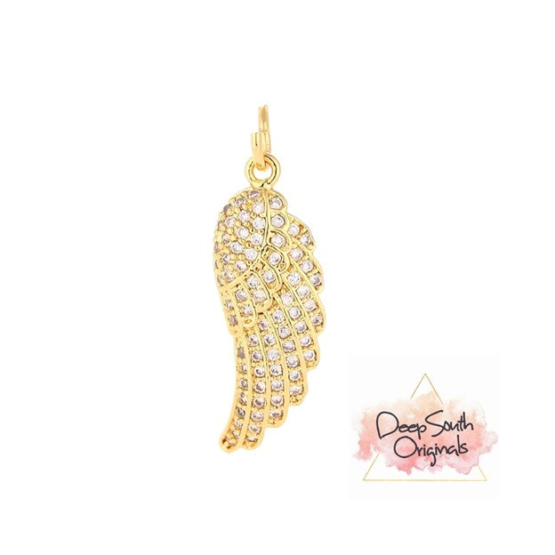 Angel Wing Charm ~ Gold Filled