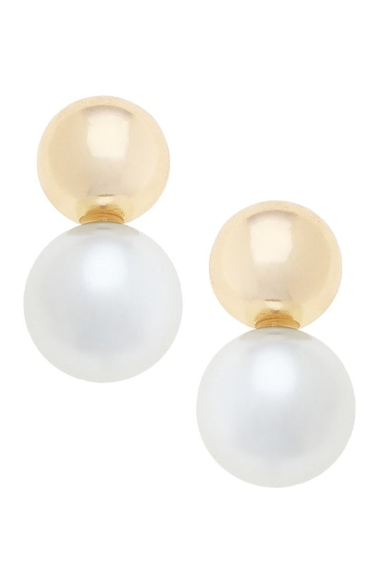 Annalise Pearl Drop Earrings in Ivory