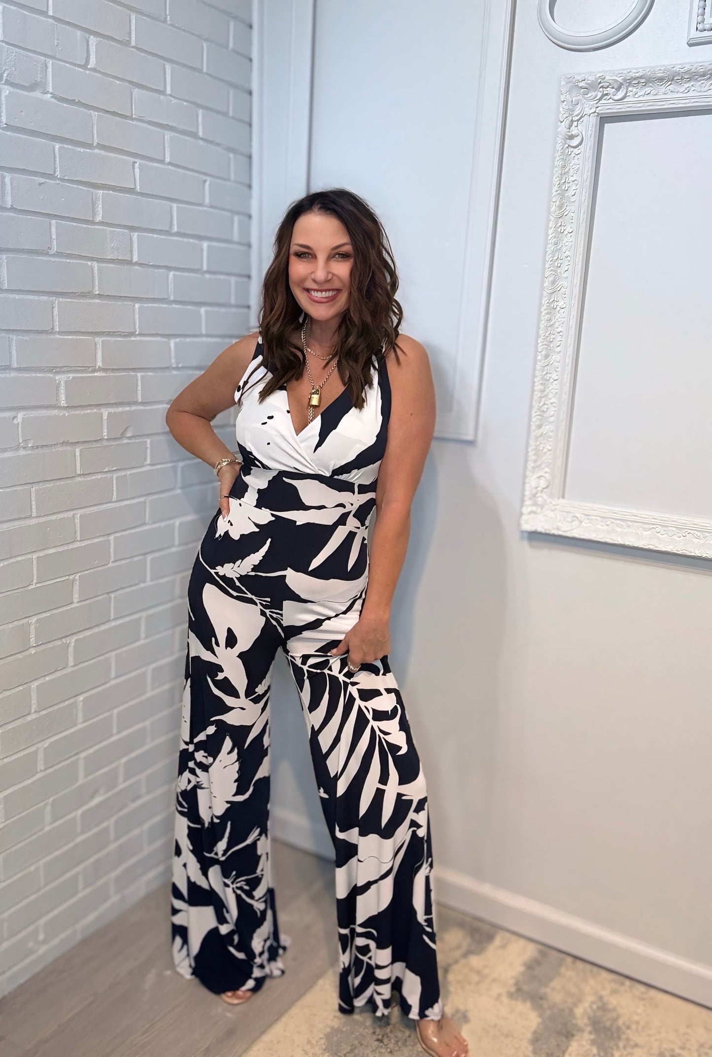 Abstract Branch Jumpsuit